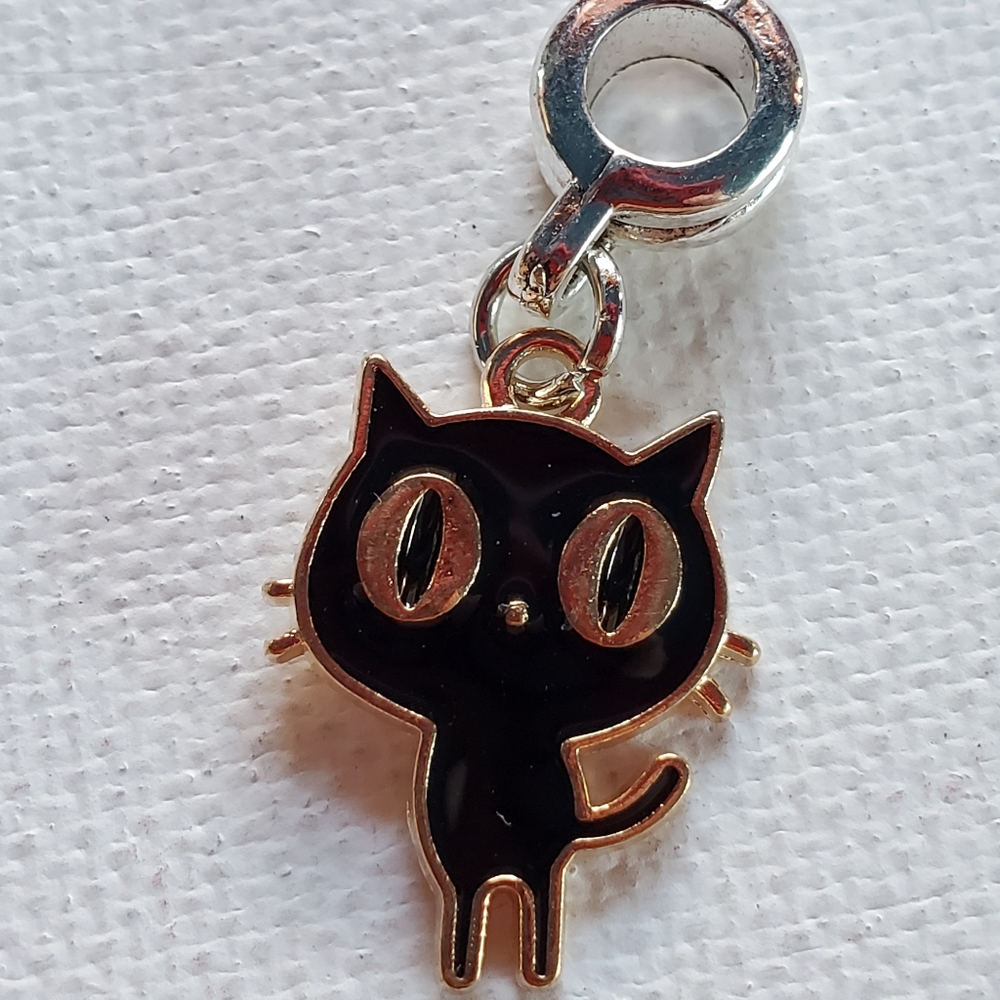 Charm. Silver and gold tone. NWOT.  Fits in Pandora snake chain Bracelet.